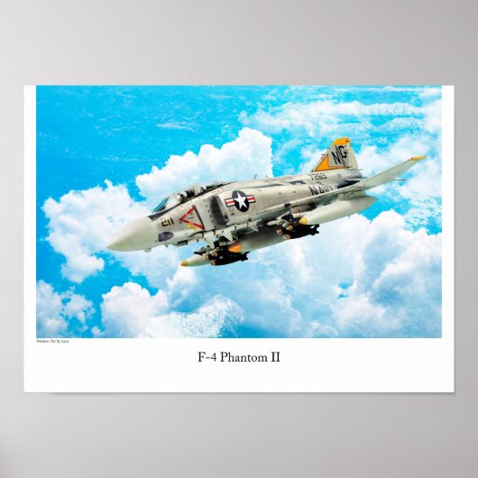 Poster voor de luchtvaartkunst "F-4 Phantom II" (Voorkant)