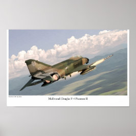 Poster voor de luchtvaartkunst "F-4 Phantom II"