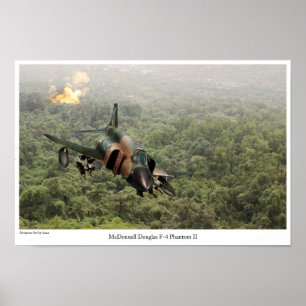 Poster voor de luchtvaartkunst "F-4 Phantom II"
