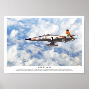 Poster voor de luchtvaartkunst "F-5E tijger II"