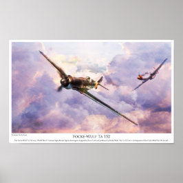 Poster voor de luchtvaartkunst "Focke-Wulf Ta 152 