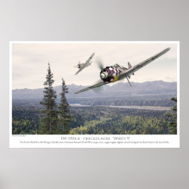 Poster voor de luchtvaartkunst "Fw190"