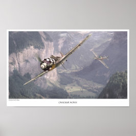 Poster voor de luchtvaartkunst "Fw190A"