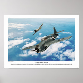 Poster voor de luchtvaartkunst "Grumman F4F Wildca