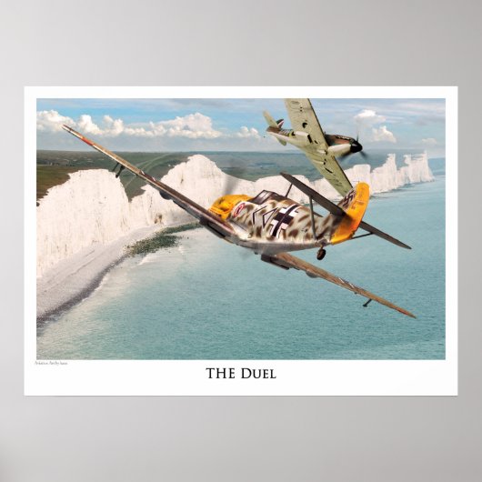 Poster voor de luchtvaartkunst "Messerschmitt Bf 1 (Voorkant)