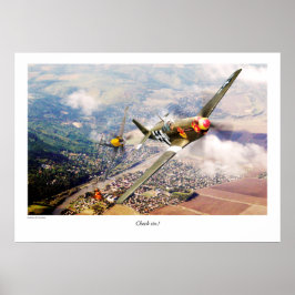 Poster voor de luchtvaartkunst "P51-B Mustang"