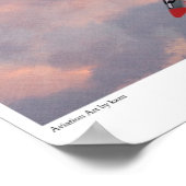 Poster voor de luchtvaartkunst "P-38 bliksem" (Hoek)