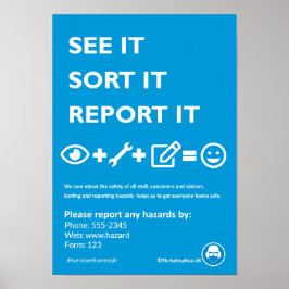 Poster voor de melding van veiligheidsrisico's (be
