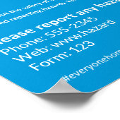 Poster voor de melding van veiligheidsrisico's (be (Hoek)