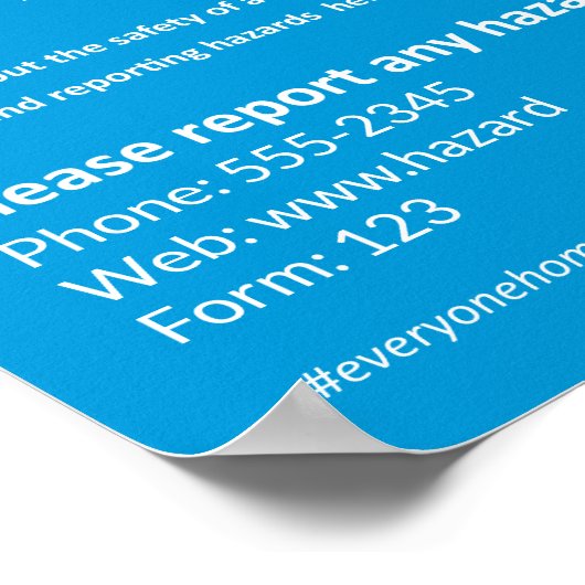 Poster voor de melding van veiligheidsrisico's (be (Hoek)