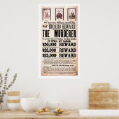 Poster voor de moord op Lincoln 1865 (Keuken)