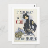  Poster voor de opvang van schepen voor vrouwen Briefkaart (Voorkant / Achterkant)