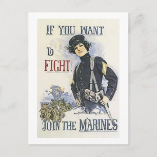 Poster voor de opvang van schepen voor vrouwen Briefkaart