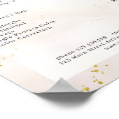 Poster voor de prijslijst voor beige glitter Salon (Hoek)