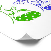 Poster voor de primaire kleur Daisy Bunny (Hoek)