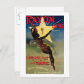 Poster voor de promotie van restaurants briefkaart (Voorkant / Achterkant)