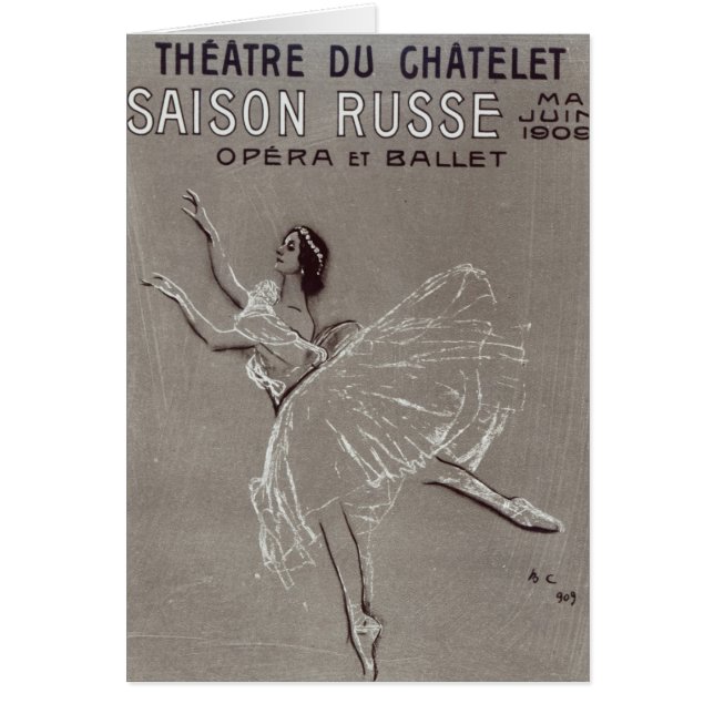Poster voor de "Saison Russe" (Voorkant)