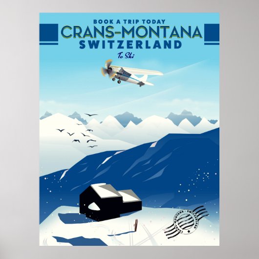 poster voor de skilm crans-montana Zwitserland (Voorkant)