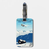 poster voor de skilm crans-montana Zwitserland Bagagelabel (Achterkant verticaal)