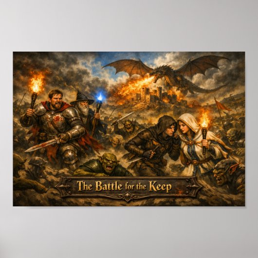 Poster voor de strijd om de burcht (Voorkant)