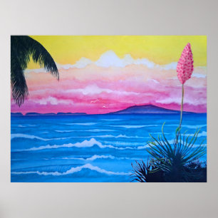 Poster voor de Sunset Ocean