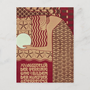 Poster voor de veertiende tentoonstelling in Wenen Briefkaart
