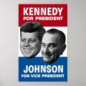 Poster voor de verkiezingen van Kennedy en Johnson (Voorkant)