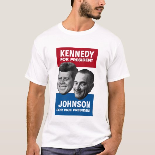 Poster voor de verkiezingen van Kennedy en Johnson T-shirt (Voorkant)