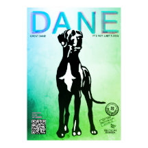 Poster voor de verkoop van Great Dane-puppy