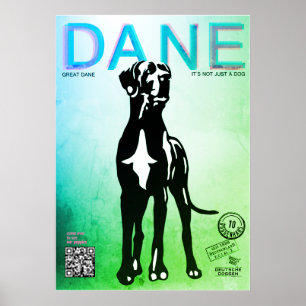 Poster voor de verkoop van Great Dane-puppy
