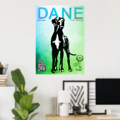Poster voor de verkoop van Great Dane-puppy (Thuiskantoor)