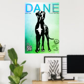 Poster voor de verkoop van Great Dane-puppy (Thuiskantoor)