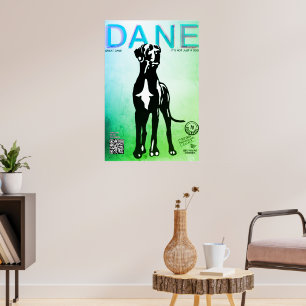 Poster voor de verkoop van Great Dane-puppy