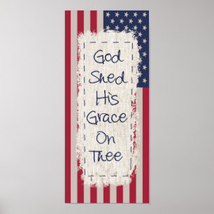 Poster voor de vlag van God en het land