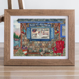 Poster voor de Waterverf van kustijsboringen