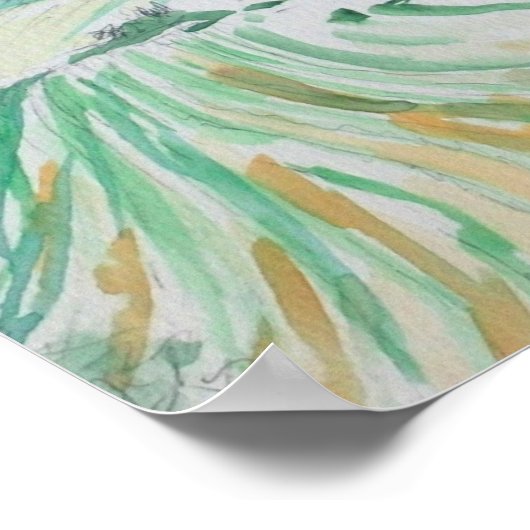 Poster voor de Waterverf van landbouwgrond (Hoek)