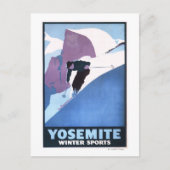 Poster voor de wintersport briefkaart (Voorkant)