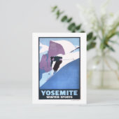 Poster voor de wintersport briefkaart (Staand voorkant)