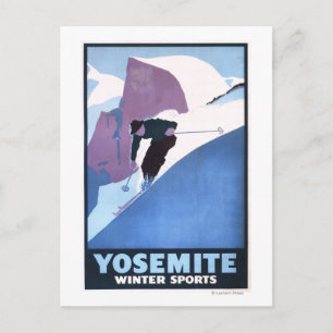 Poster voor de wintersport briefkaart