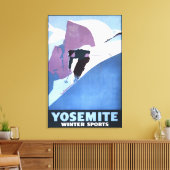 Poster voor de wintersport canvas afdruk (Insitu (Woonkamer))