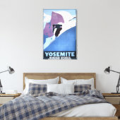 Poster voor de wintersport canvas afdruk (Insitu (Slaapkamer))