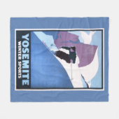 Poster voor de wintersport fleece deken (Voorkant (Horizontaal))