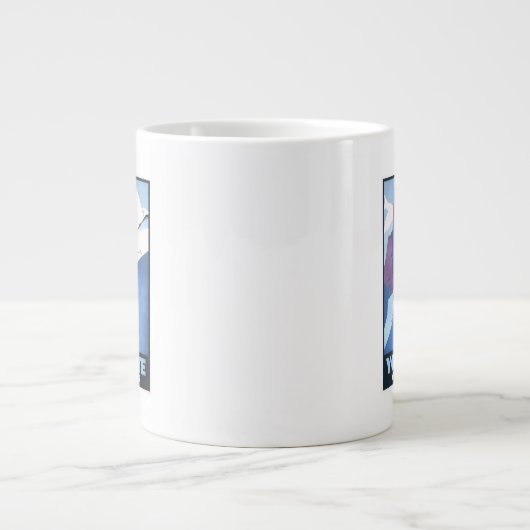 Poster voor de wintersport grote koffiekop (Voorkant)