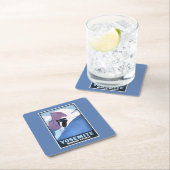 Poster voor de wintersport kartonnen onderzetters (Insitu)