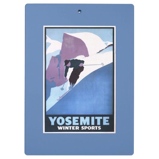 Poster voor de wintersport klembord (Achterkant)