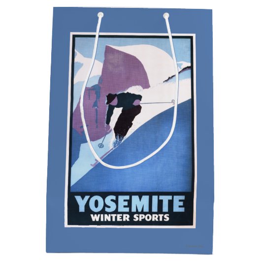 Poster voor de wintersport medium cadeauzakje (Achterkant)