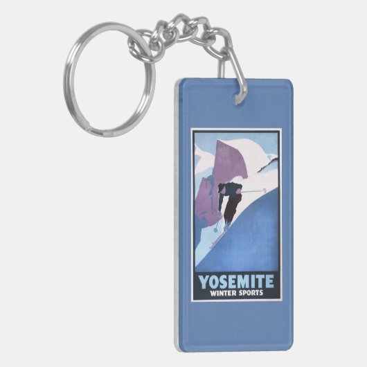 Poster voor de wintersport sleutelhanger (Voorkant Links)
