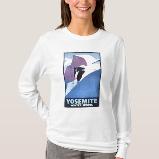 Poster voor de wintersport t-shirt (Voorkant)