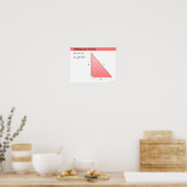 Poster voor de Wiskunde van geometrie: Pythagoreaa (Keuken)