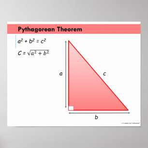 Poster voor de Wiskunde van geometrie: Pythagoreaa